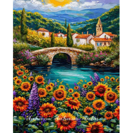 Pictura pe numere - Puntea de langa satul vechi