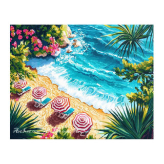 Pictura pe numere - Relaxare pe plaja din Hawai