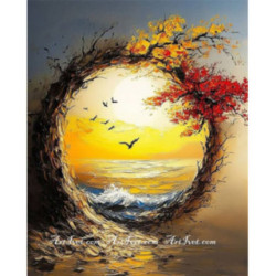 Pictura pe numere - Portal catre apusul marii