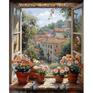 Pictura pe numere - Sicilia prin fereastra