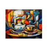 Pictura pe numere - Servirea ceaiului in stil abstract
