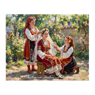 Pictura pe numere - Pregatirea miresei inainte de nunta