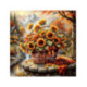 Pictura pe numere - Cosulet plin cu floarea soarelui 40х40 сm