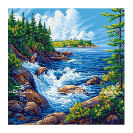 Pictura pe numere - Vara in Alaska 40х40 сm