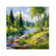 Pictura pe numere - Copaci de-a lungul raului 40х40 сm