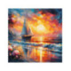 Pictura pe numere - Vaporul se indreapta spre apus 40х40 см