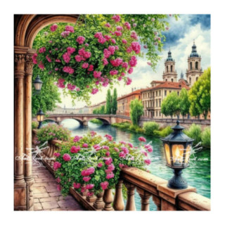 Pictura pe numere - Viena inflorita 40х40 сm