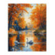 Pictura pe numere - Lacul cu lebede toamna 40х50сm