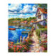 Pictura pe numere - Strada cu flori de pe malul marii 40х50сm