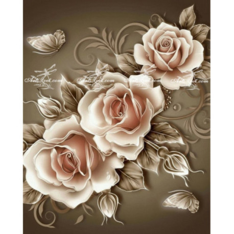 Pictura pe numere - Florile lunii - varianta 3 - 40х50сm