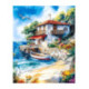 Pictura pe numere - Casa cu barca pe valuri 40х50сm