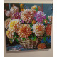 Pictura pe numere - Cos cu gherghine 40х40 сm