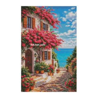 Set Goblen - Priveliste colorata spre mare