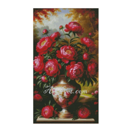 Set Goblen - Bujori rosii