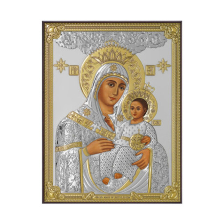 Icoana Argint - Maica Domnului cu pruncul