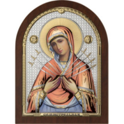Icoana Argint - Fecioara Maria cu 7 sageti