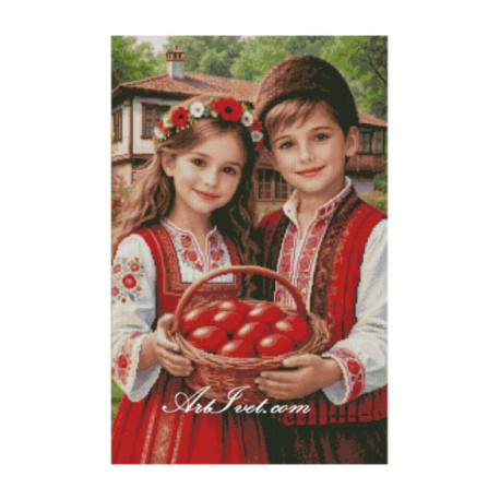Set Goblen - Oua rosii de Pasti
