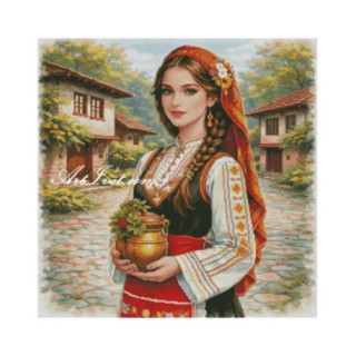 Set Goblen - Fata cu ulcior auriu