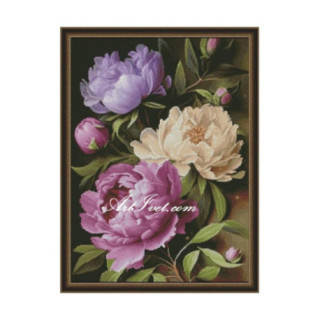 Set Goblen - Frumosetea bujorilor colorati