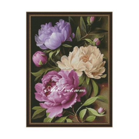 Set Goblen - Frumosetea bujorilor colorati