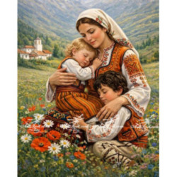 Pictura pe numere - Mama, spune-ne o poveste 40х50сm