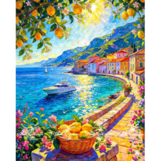 Pictura pe numere - Litoralul din Monaco 40х50сm