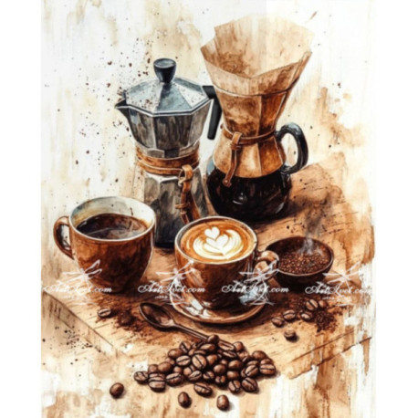 Pictura pe numere - Cafea cubaneza 40х50сm