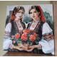 Pictura pe numere - Gemenele frumoase si cosuletul cu trandafiri rosii40х40 см.