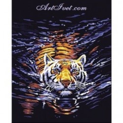 Pictura pe numere - Tigrul in apa