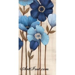 Pictura pe numere - Flori albastre pentru oameni cu stil"