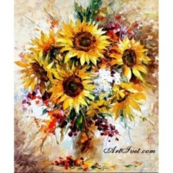 Pictura pe numere - Floarea- soarelui lucioasa